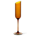 Amber Angle Cut Champagne Flute
