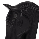 Bookends Set of 2 - White/Black Metal Horse Head, 7 in.