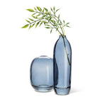 Tall Dark Blue Glass Bud Vase