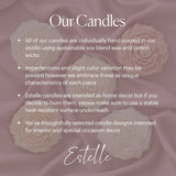 Bubble Column Taper Candle: Handmade Soy Dinner Candle: Nude