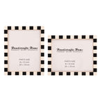 Black and White Dash Resin Inlay Frame, 8x10, Set of 2