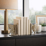 Bookends Set of 2 - Gold Metal Decorative Butterfly, 6 in.