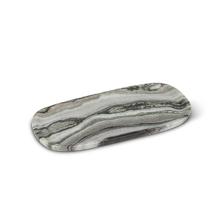 Black Marble Oblong Tray