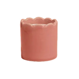 Contemporary Kiln Scalloped Pink Candle - Blackberry & Cedarwood