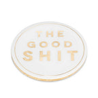 The Good Shit Ceramic Coasters, Set of 2