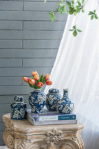 Blue and White Jar and Vase, Set of 4