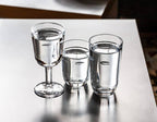Resting Face Glass Goblets, Set of 2