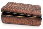Brown Crocodile Skin Box
