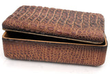 Brown Crocodile Skin Box