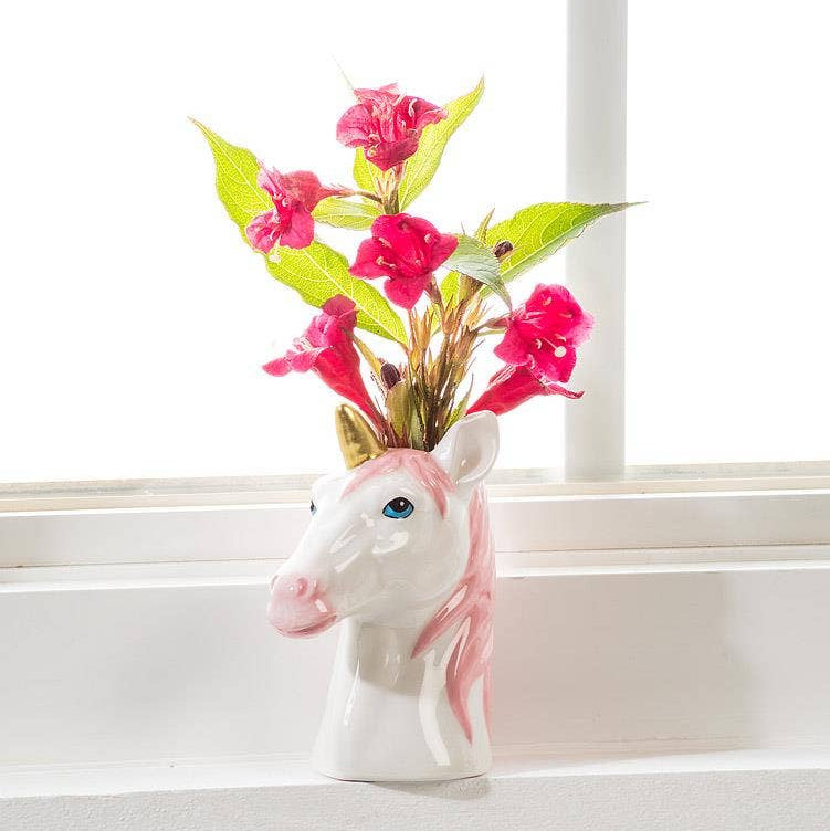 Unicorn Ceramic Bud Vase