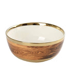Madera Wood and Gold Large Bowl
