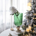 Green and Gold Flower Vase