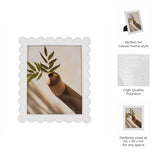 Photo Frame - White Resin Rectangle Scalloped Edge, 8x10 in.