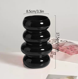 Modern Decorative Plant Hydroponic Vase: Black