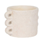 White Arch Handle Round Planter