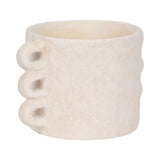 Plant Pot - White Ceramic Round Multi-Loop Arch Handle, 13in