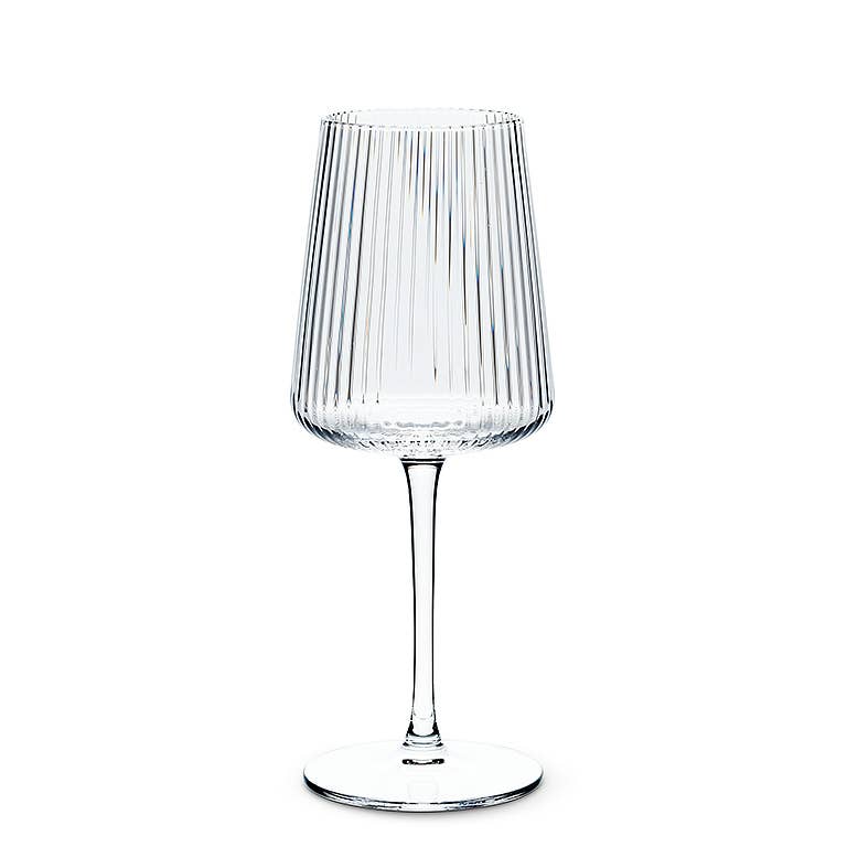 Optic Glass Wine Goblet