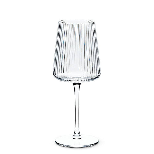 Optic Glass Wine Goblet