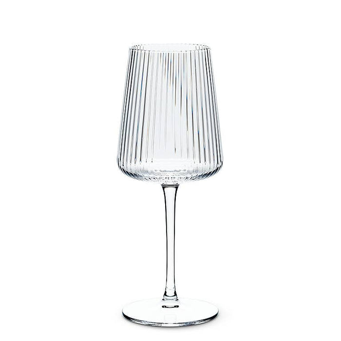 Optic Glass Wine Goblet