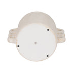 White Arch Handle Round Planter