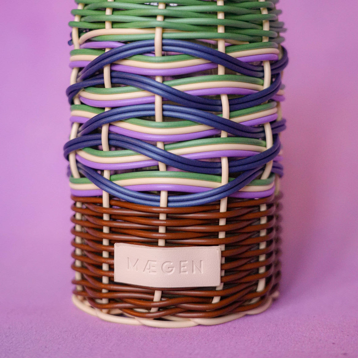 Striped Oil Pourer, Brown and Green