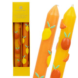 Lemon & Orange Dinner Candles - 2 Pack