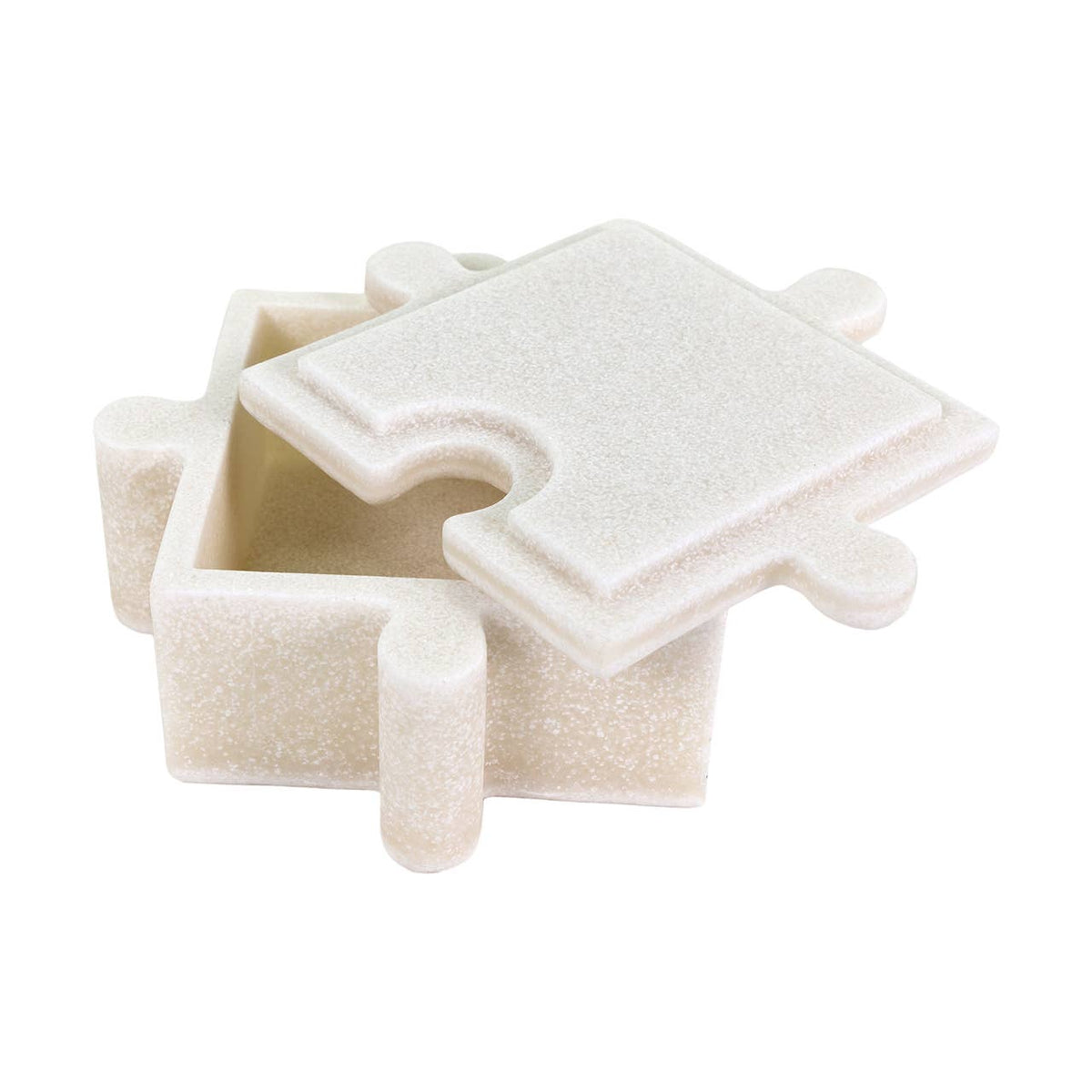 Bianco White Marble Puzzle Boxes, Set of 3