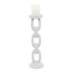 Faux Ivory Bead Candle Holder, Large