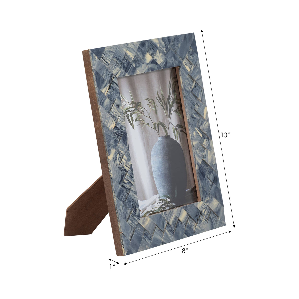 Blue and Ivory Woven Picture Frame, 5x7