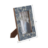 Photo Frame - Blue/Ivory Resin Woven, 5x7 in.