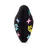 Black Monogram Chewy Vuiton Bone Squeaker Dog Toy: Small / Mini