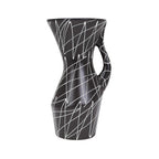 Cazden Black and White Tall Vase