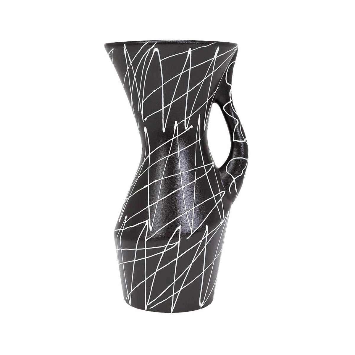 Cazden Black and White Tall Vase