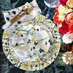 Cream Floral Garden Melamine Hostess Set, 20-Piece (Service for 4)
