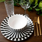 Black & White Starburst Melamine Starter Set, 12-Piece (Service for 4)