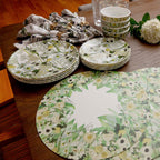 Pura Vida x Cream Floral Garden Melamine Hostess Set, 20-Piece (Service for 4)