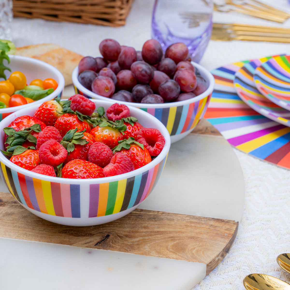 Multicolor Starburst Melamine Starter Set, 12-Piece (Service for 4)