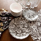 Grayscale Roses Melamine Hostess Set, 20-Piece (Service for 4)