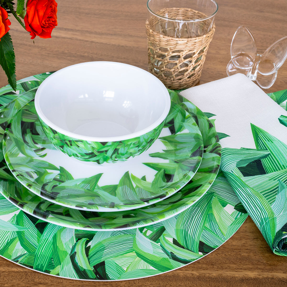 Pura Vida Melamine Hostess Set, 20-Piece (Service for 4)