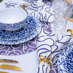 Navy Squiggly Melamine Starter Set, 12-Piece (Service for 4)