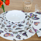 Butterflies Melamine Hostess Set, 20-Piece (Service for 4)