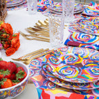 Multicolor Roses Melamine Starter Set, 12-Piece (Service for 4)