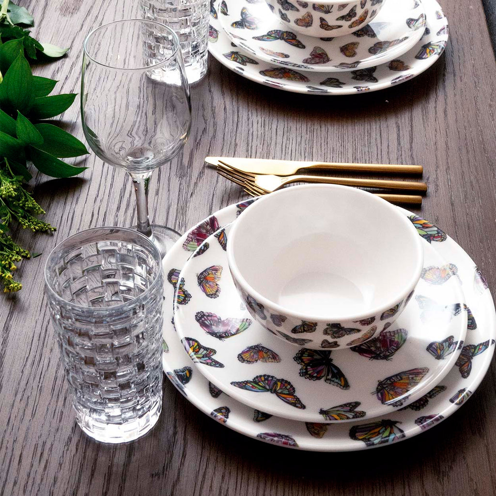 Butterflies Melamine Starter Set, 12-Piece (Service for 4)