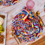 Multicolor Roses Melamine Hostess Set, 20-Piece (Service for 4)