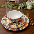 Auburn Bouquet Melamine Starter Set, 12-Piece (Service for 4)