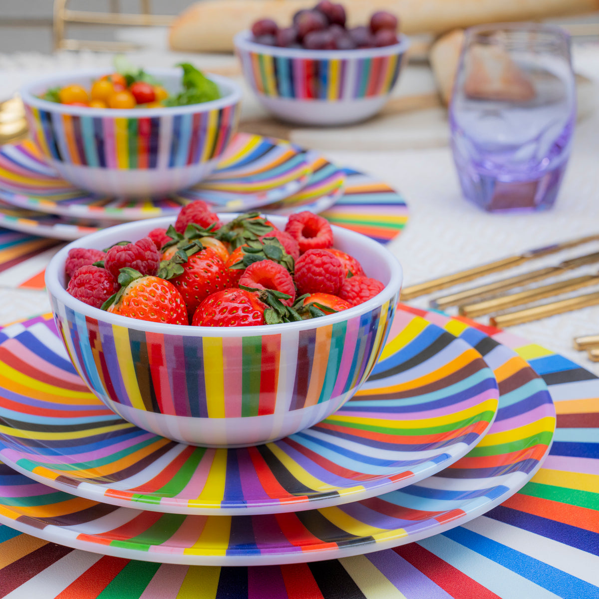 Multicolor Starburst Melamine Starter Set, 12-Piece (Service for 4)