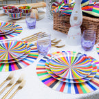 Multicolor Starburst Melamine Hostess Set, 20-Piece (Service for 4)