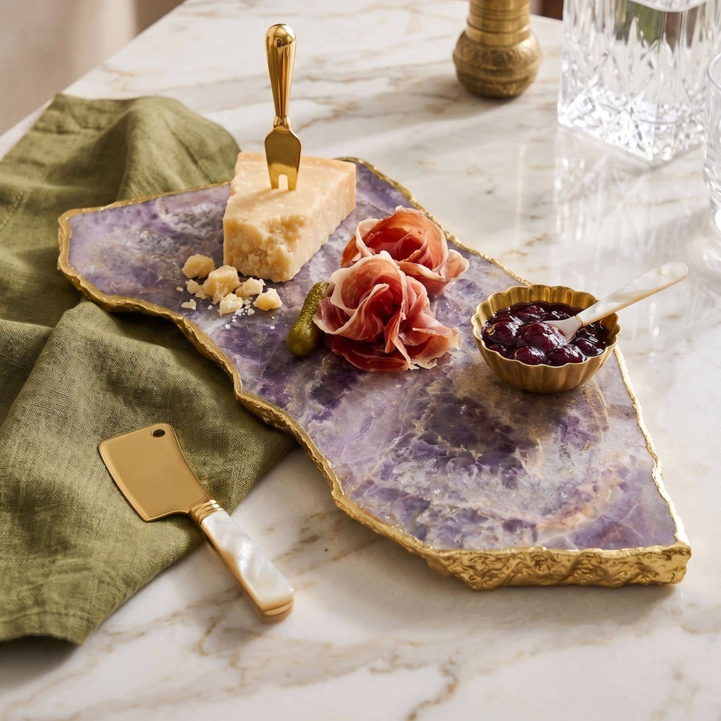 Dazzle Freeform Onyx Cheese Board, Amethyst