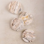 Tasmania Travertine Onyx Coasters, Set of 4