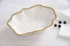 Golden Salerno White and Gold Serving Bowl